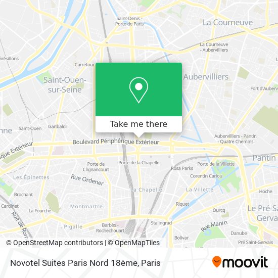Novotel Suites Paris Nord 18ème map
