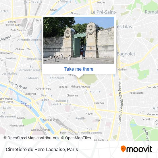 Mapa Cimetière du Père Lachaise