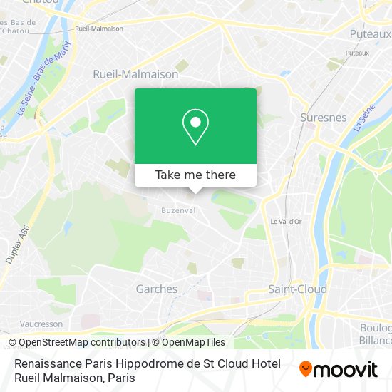 Renaissance Paris Hippodrome de St Cloud Hotel Rueil Malmaison map