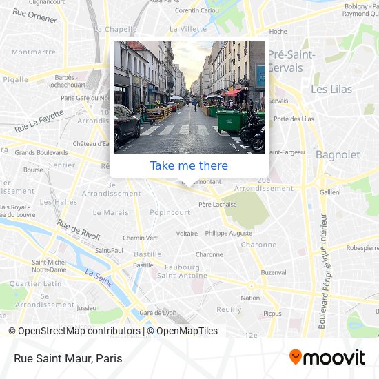 Mapa Rue Saint Maur