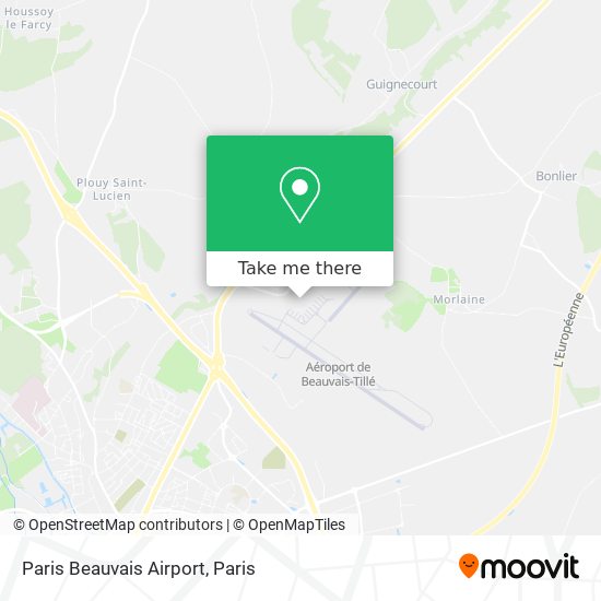 Mapa Paris Beauvais Airport