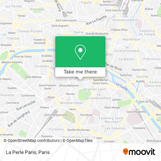 La Perle Paris map