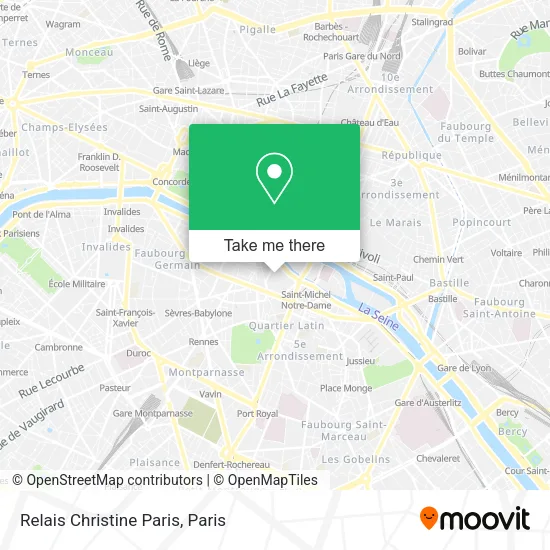 Relais Christine Paris map