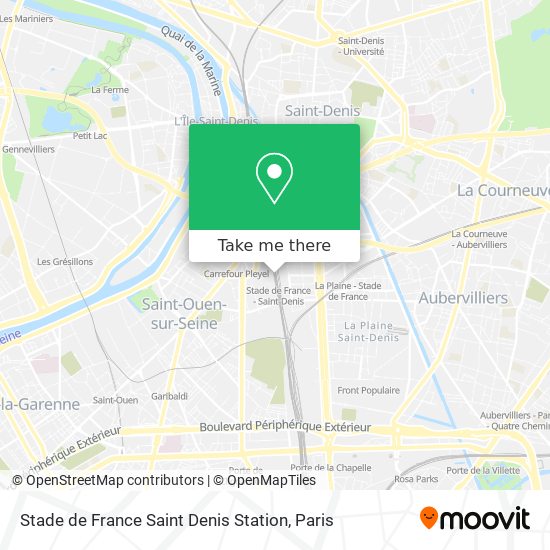 Mapa Stade de France Saint Denis Station