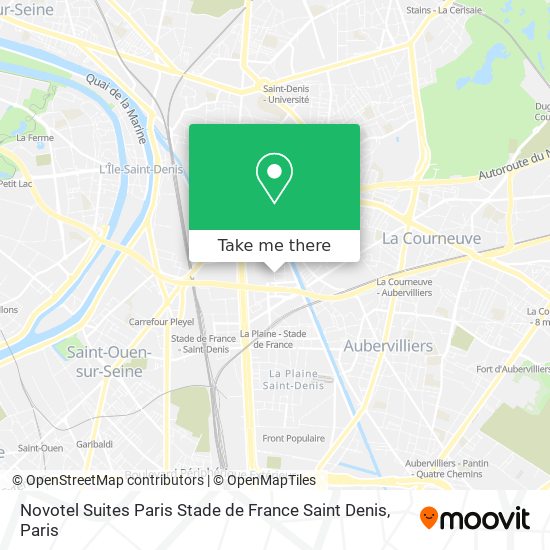Mapa Novotel Suites Paris Stade de France Saint Denis