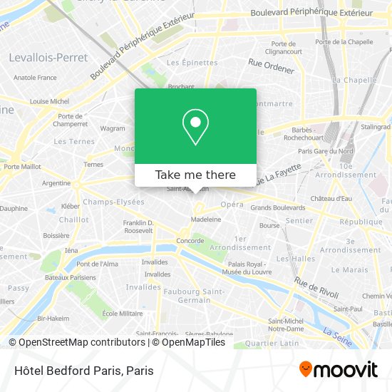 Hôtel Bedford Paris map