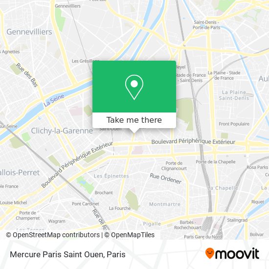 Mercure Paris Saint Ouen map