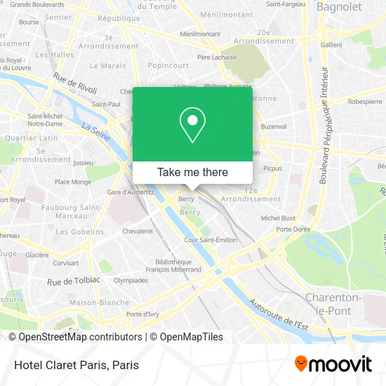 Hotel Claret Paris map