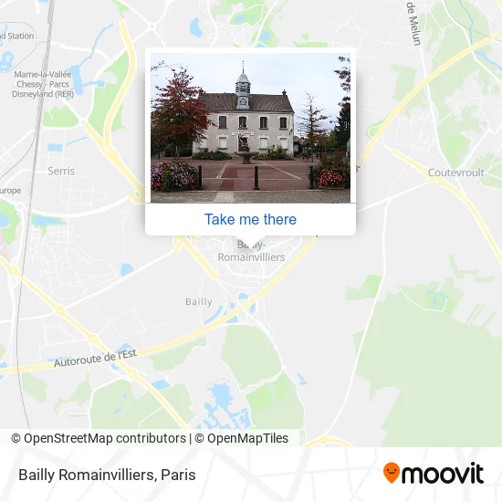 Bailly Romainvilliers map