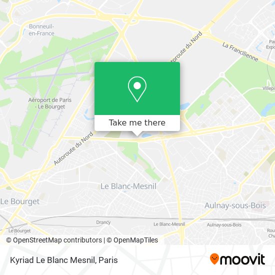 Kyriad Le Blanc Mesnil map