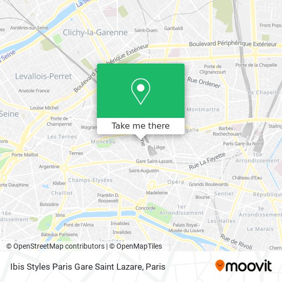 Ibis Styles Paris Gare Saint Lazare map