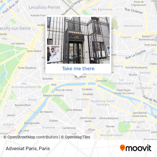 Adveniat Paris map