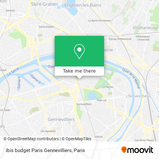 Mapa ibis budget Paris Gennevilliers