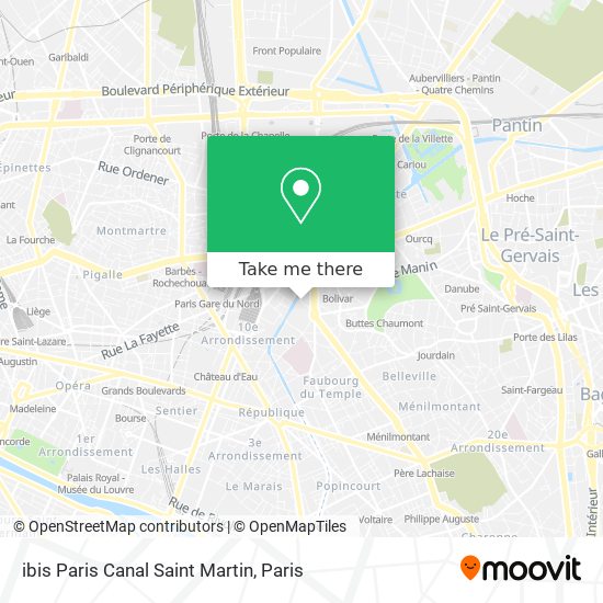 ibis Paris Canal Saint Martin map