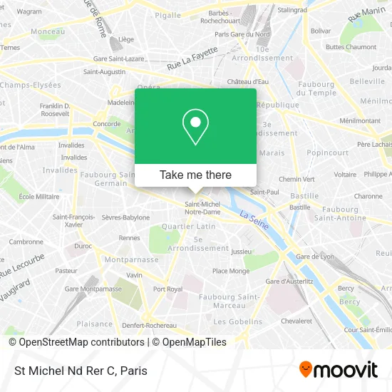 St Michel Nd Rer C map