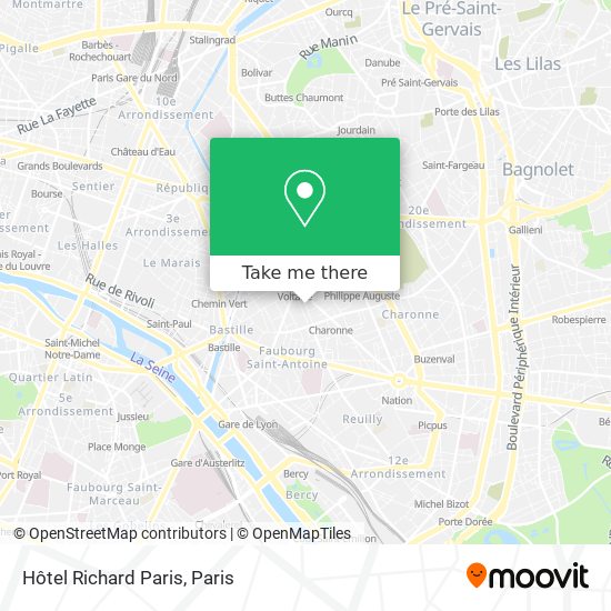 Hôtel Richard Paris map