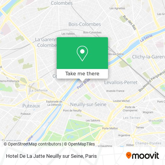 Hotel De La Jatte Neuilly sur Seine map