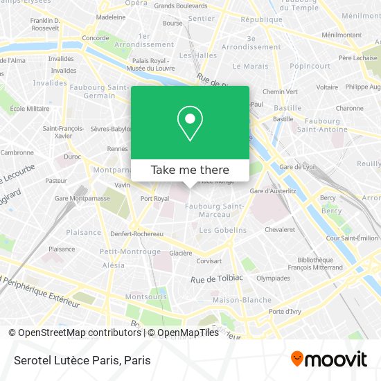 Serotel Lutèce Paris map