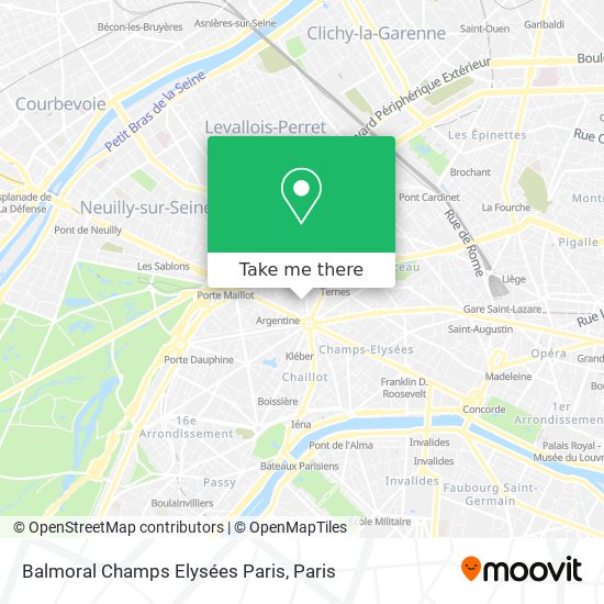 Balmoral Champs Elysées Paris map