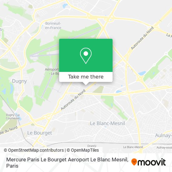 Mercure Paris Le Bourget Aeroport Le Blanc Mesnil map