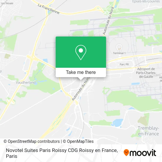 Novotel Suites Paris Roissy CDG Roissy en France map