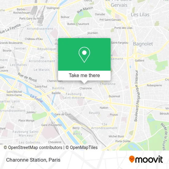 Charonne Station map
