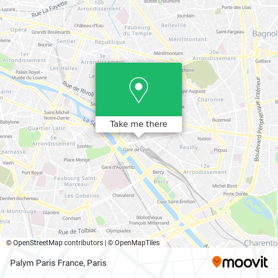 Mapa Palym Paris France