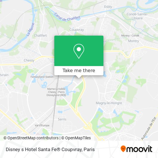 Mapa Disney s Hotel Santa Fe® Coupvray