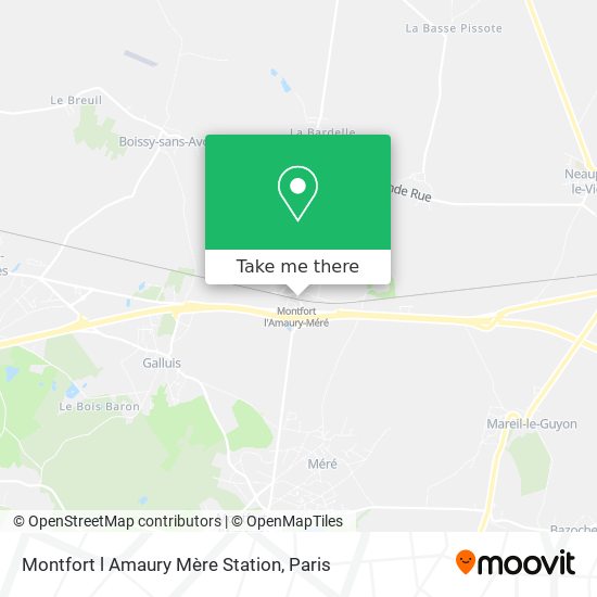 Montfort l Amaury Mère Station map