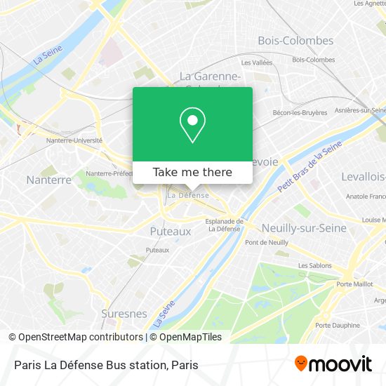 Paris La Défense Bus station map
