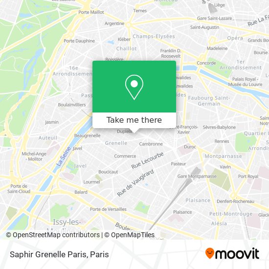 Saphir Grenelle Paris map