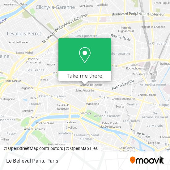 Le Belleval Paris map