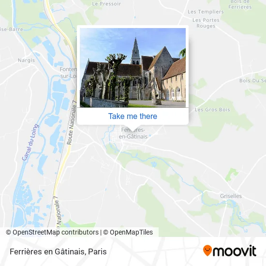Ferrières en Gâtinais map