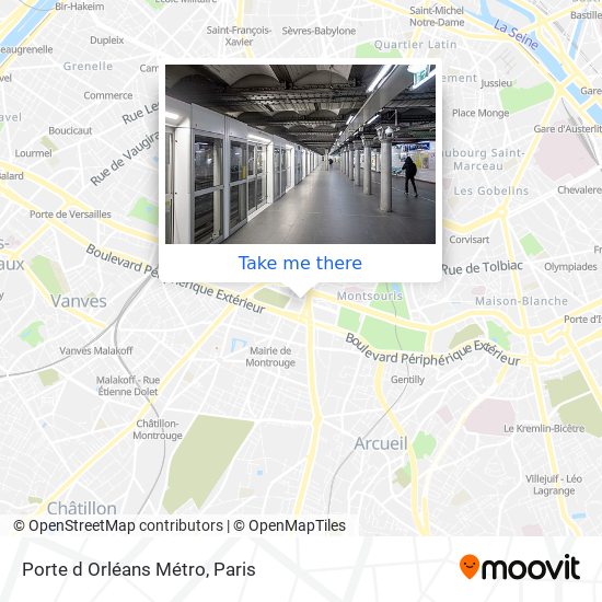 Porte d Orléans Métro map