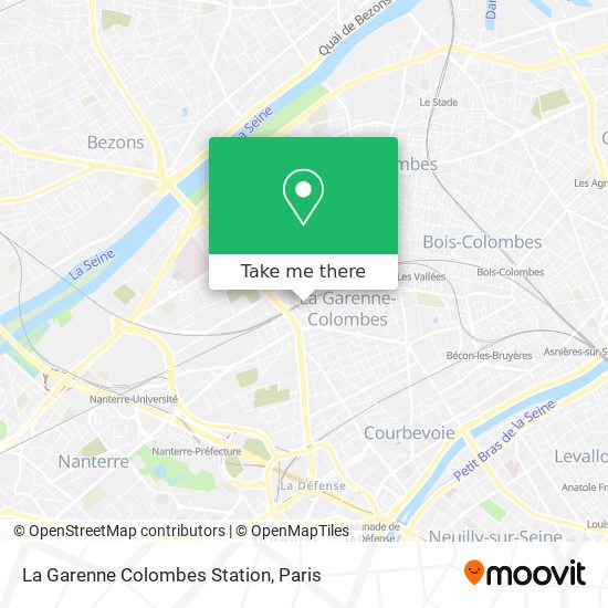 La Garenne Colombes Station map