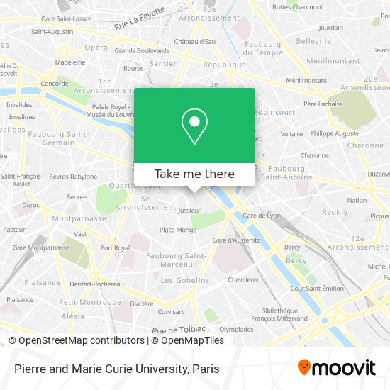 Pierre and Marie Curie University map