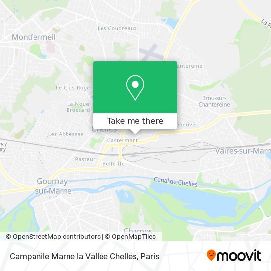 Campanile Marne la Vallée Chelles map