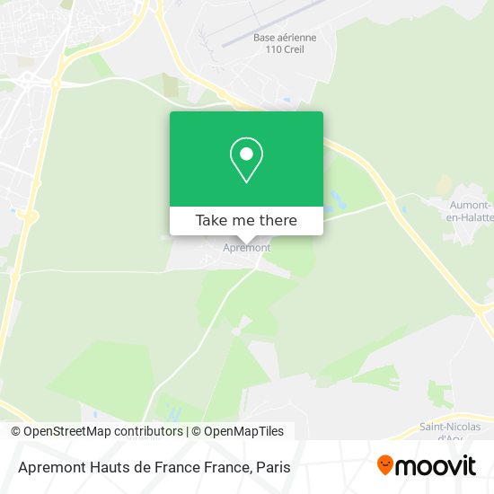 Mapa Apremont Hauts de France France