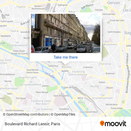 Mapa Boulevard Richard Lenoir