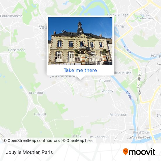 Mapa Jouy le Moutier