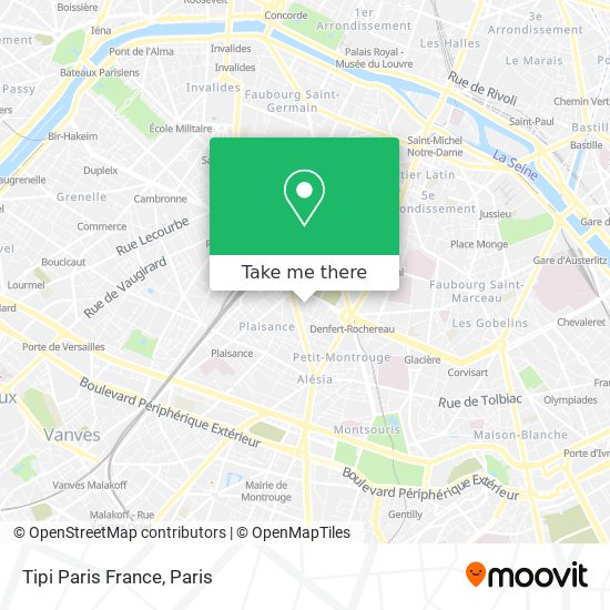Mapa Tipi Paris France