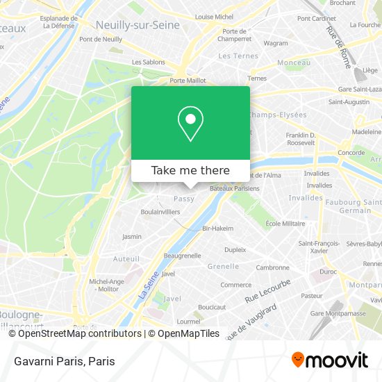 Mapa Gavarni Paris