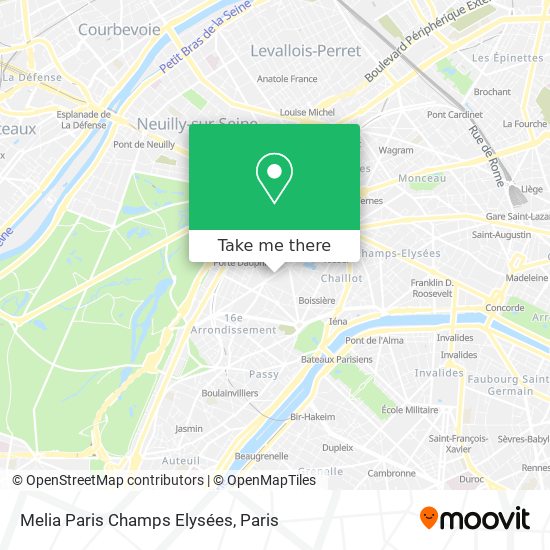 Melia Paris Champs Elysées map