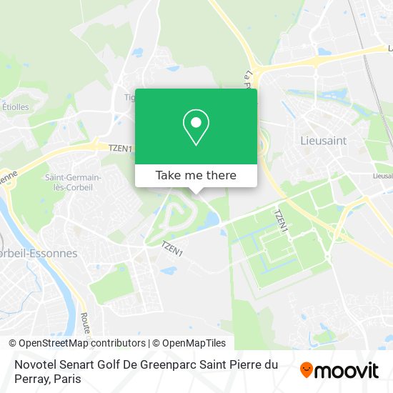 Novotel Senart Golf De Greenparc Saint Pierre du Perray map