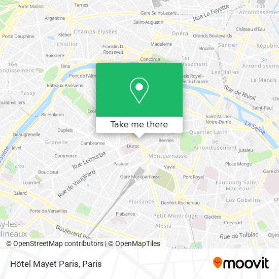 Hôtel Mayet Paris map