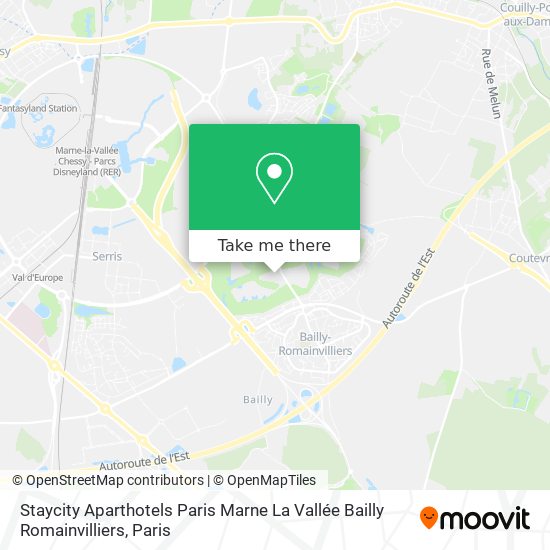 Mapa Staycity Aparthotels Paris Marne La Vallée Bailly Romainvilliers