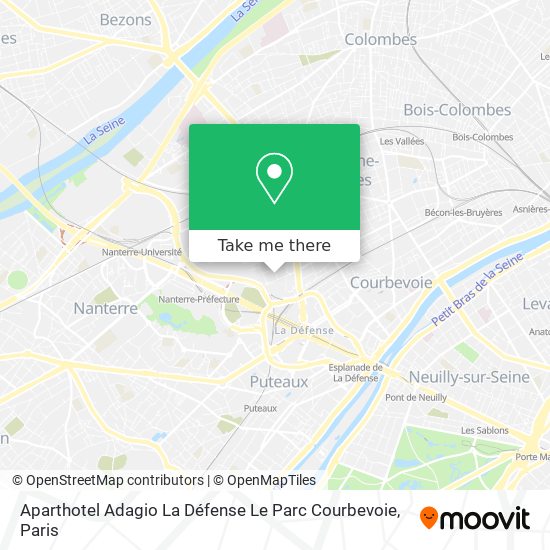 Aparthotel Adagio La Défense Le Parc Courbevoie map