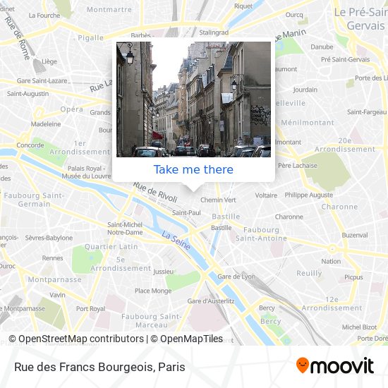 Rue des Francs Bourgeois map