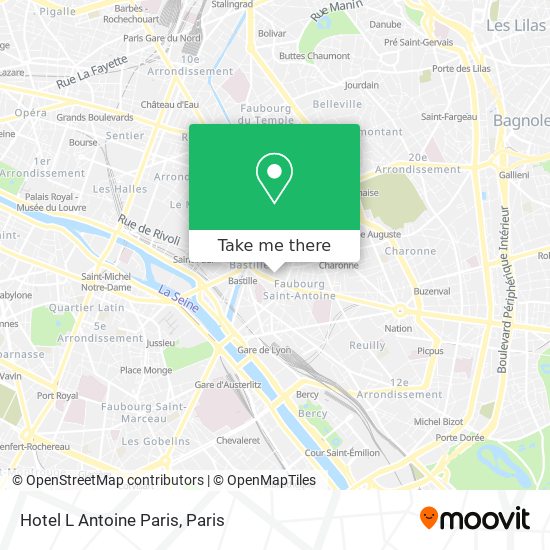 Hotel L Antoine Paris map