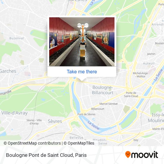 Boulogne Pont de Saint Cloud map
